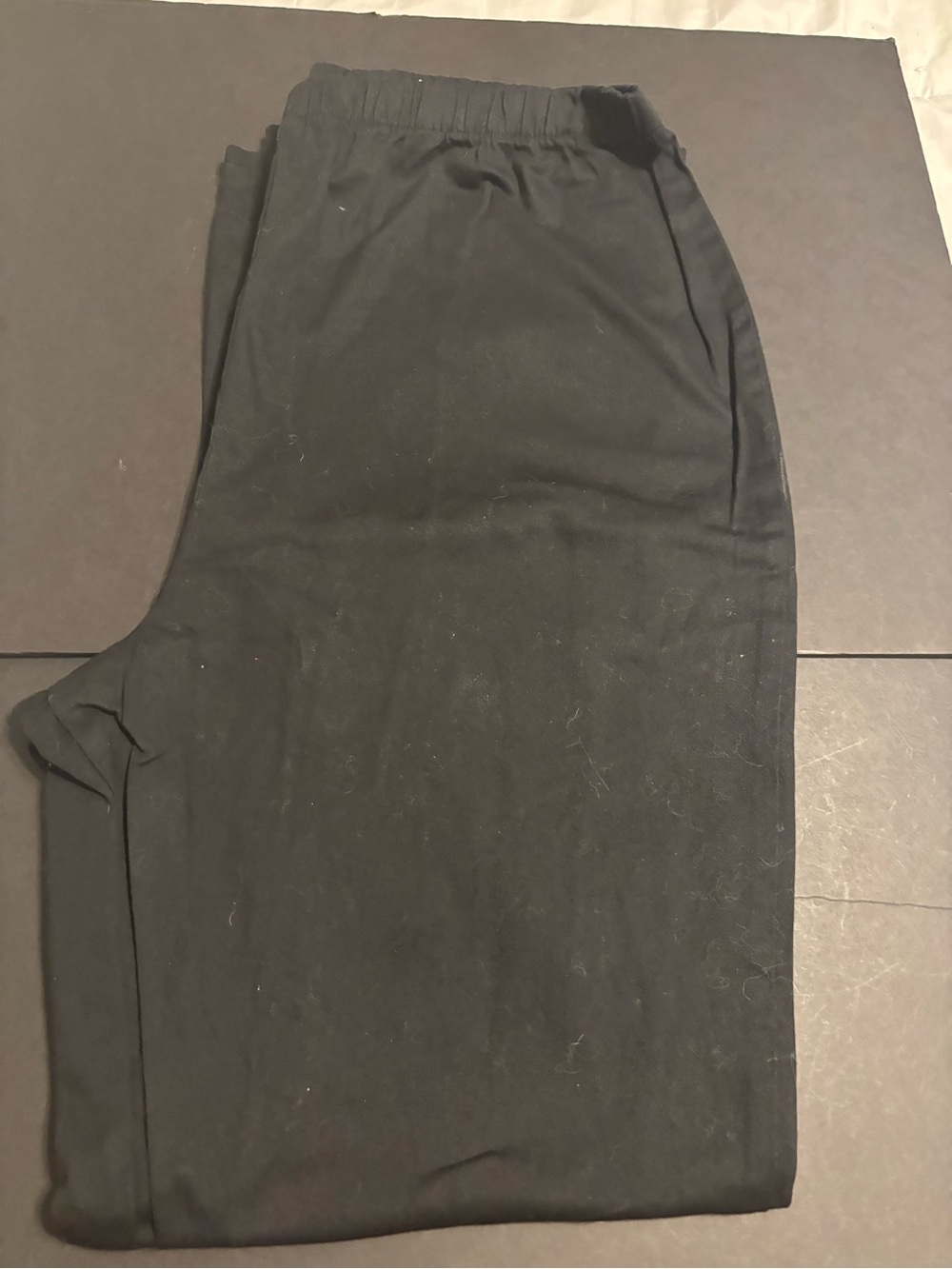 Denim & Co Pants T2X Tall 2X Black Pull On Stretch Cotton NWT Made USA A01725